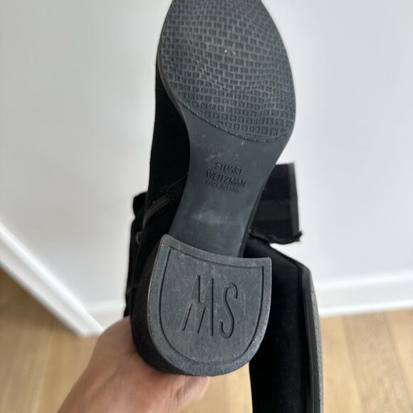 Stuart Weitzman Leather Riding Boots Black 8 - Picture 7 of 8